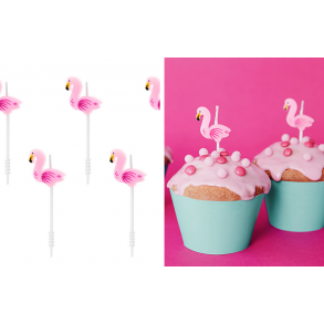 Kagelys med Flamingoer, 5 stk.