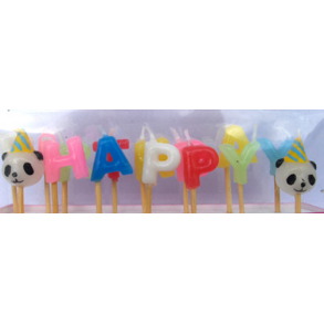 Kagelys, Happy Birthday med Pandaer