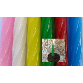 Kagelys med holdere, 10 stk.VLG MELLEM 6 FARVER.