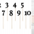 Tal til kagen. Sort. 0-9