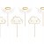 Cupcake toppers. Clouds and wings. 6 dele