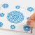 Stickers, blomster, 1 ark. Sort