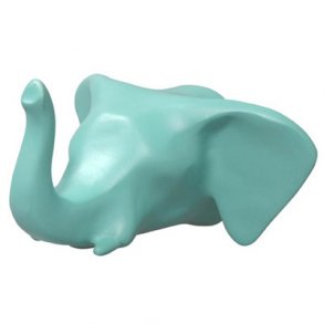 Elephant, Elefant knage. Mat Aqua. Limited Edition