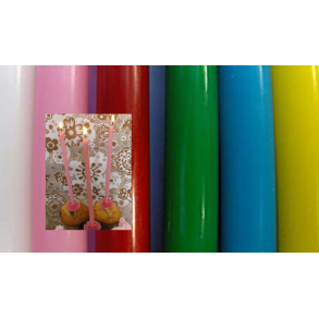 HJE kagelys med holdere, 5 stk. VLG MELLEM 6 FARVER