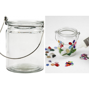 Lanterne, Glas H:10 cm. 1 stk