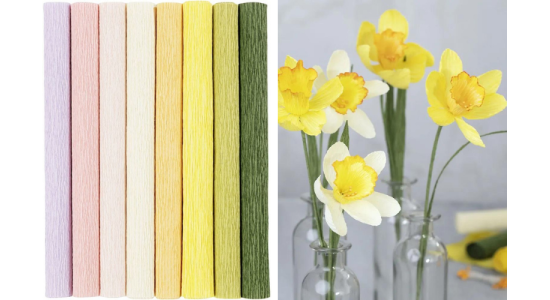 Crepepapir, 8 ark. Pastelfarver