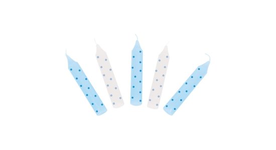 Lys til fdselsdags-tog/karavanen. Blue Dots