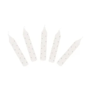 Lys til fdselsdags-tog/karavanen. Hvide med prikker