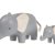 Zny Elefant. Dusty blue. Bogsttte, pynt. FRAGTFRI