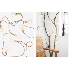 Lyskde. Filament stjerner. Jute ledning