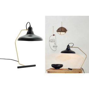 Madam Stoltz Bordlampe. Sort/messing