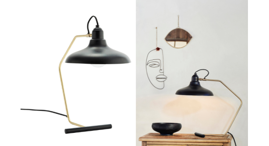 Madam Stoltz Bordlampe. Sort/messing