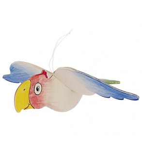 Hnge figur. Papegje. Mal selv