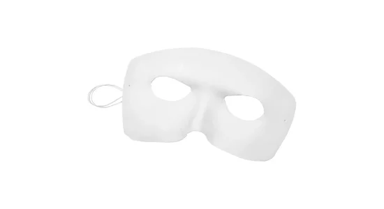 Halvmaske, Formpresset. Hvid. 1 stk
