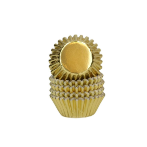 Mini muffinsforme, GULD metallic. 160 stk