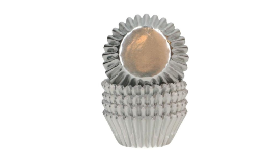Mini muffinsforme, S�lv metallic. 160 stk