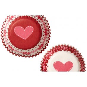 Valentine MINI Muffinforme i papir. Hjerter