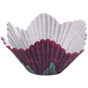 Blomsterformet muffinsforme i papir, Black Rose