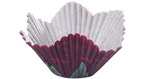 Blomsterformet muffinsforme i papir, Black Rose