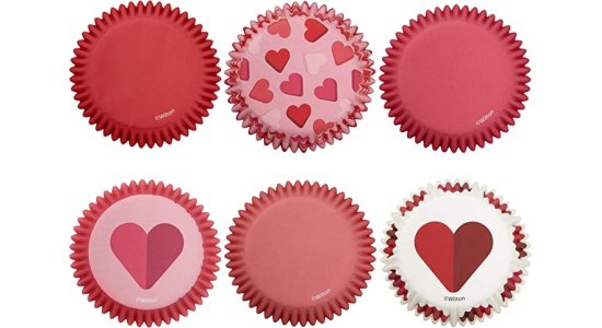 Muffinsforme. Hjerter/Rd. 150 stk