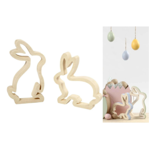 Harer i tr. 2 stk. Klar til dekoration.