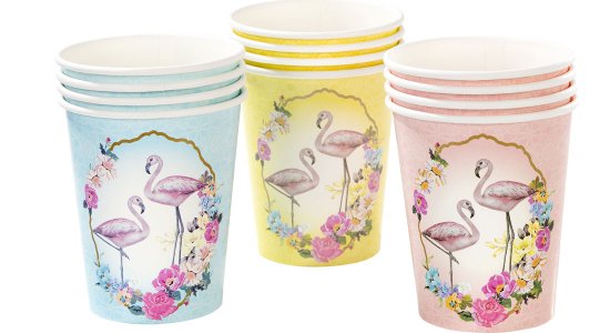 Papkrus, Flamingo Partytema.12 stk