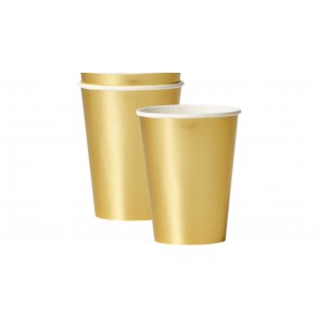 Papkrus. Skinnende guldfarve. 8 stk