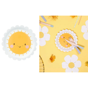 Paptallerken Sol. 6 stk