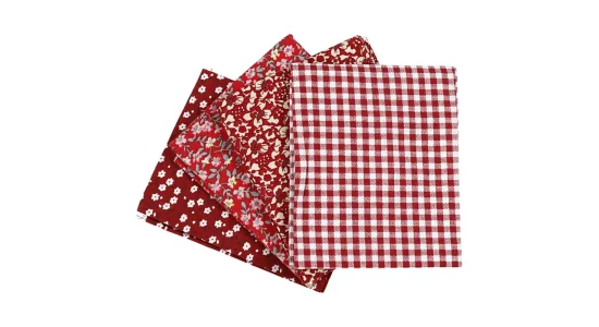 Patchworkstof, 4 design. Rd