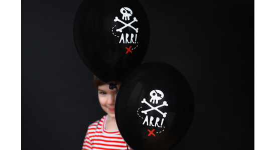 Pirat party balloner. 6 stk
