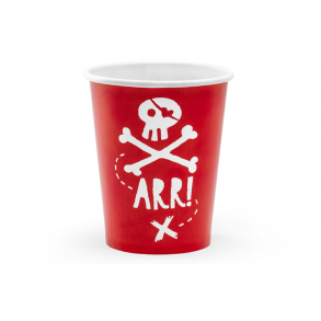 Srver og pirat tema papkrus. 6 stk.