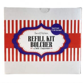 Bolsjest REFILL. Tutti frutti og salt karamel.
