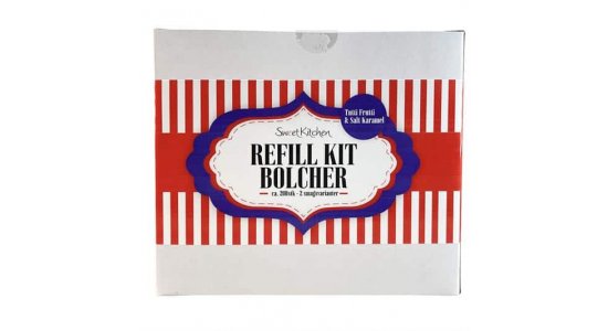 Bolsjest REFILL. Tutti frutti og salt karamel.