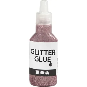 Glitterlim, 25ml. Rosa