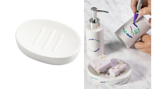 Sbeskl, Glaseret keramik. 1.stk