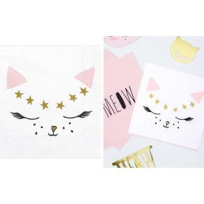 Servietter katte temafest. 20 stk.