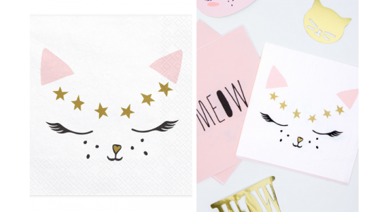 Servietter katte temafest. 20 stk.