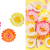Silkepapir blomster.  Mix farver. 35 cm. 3 stk