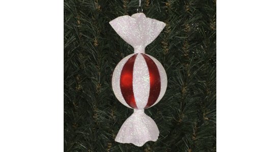XL Slik juleophng. Rundt slik med striber. 18 cm