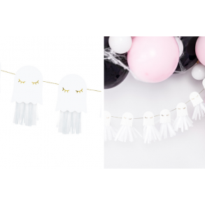 Spgelse papir guirlande. 1,3 m. Hjde ca. 14,5 cm