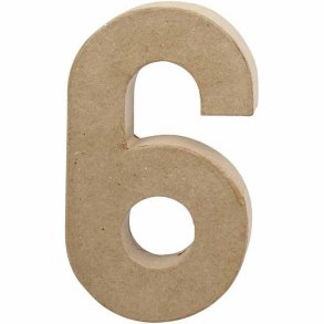 Tal 6. H: 20,5 cm. 1 stk. Papmach
