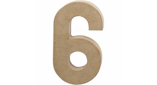 Tal 6. H: 20,5 cm. 1 stk. Papmach