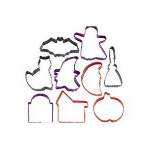 Halloween udstikkere i farvet metal. 9 stk