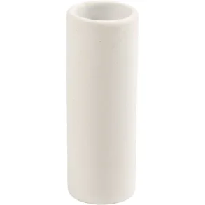 Vase, H: 11 cm. Hvid. Klar til dekoration