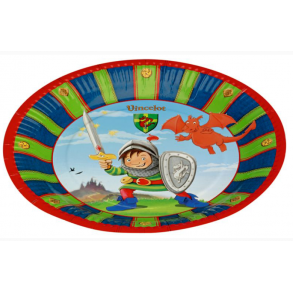 Vincelot riddertema paptallerkener.8 stk