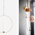 Rund wire ring lysestage til ophng. D: 40 cm