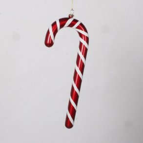 XL Slikstok, Perlemor rd m. hvidt glitter. 25 cm. 