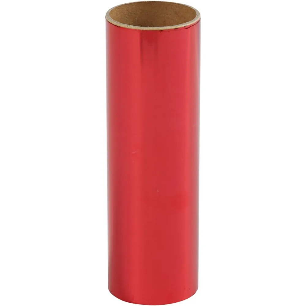4: Dekorationsfolie. 1 Rl, 50 cm, B 15,5 cm, 0,02 mm. Rød
