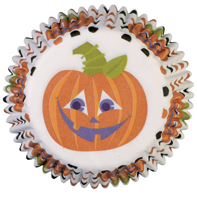 Muffinsforme, Polka Dot Pumpkin. Halloween.