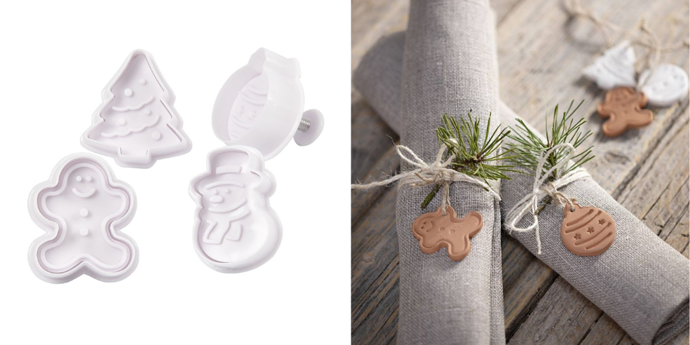 Plungers, Udstiksforme med præg. Juletema, 4 stk.